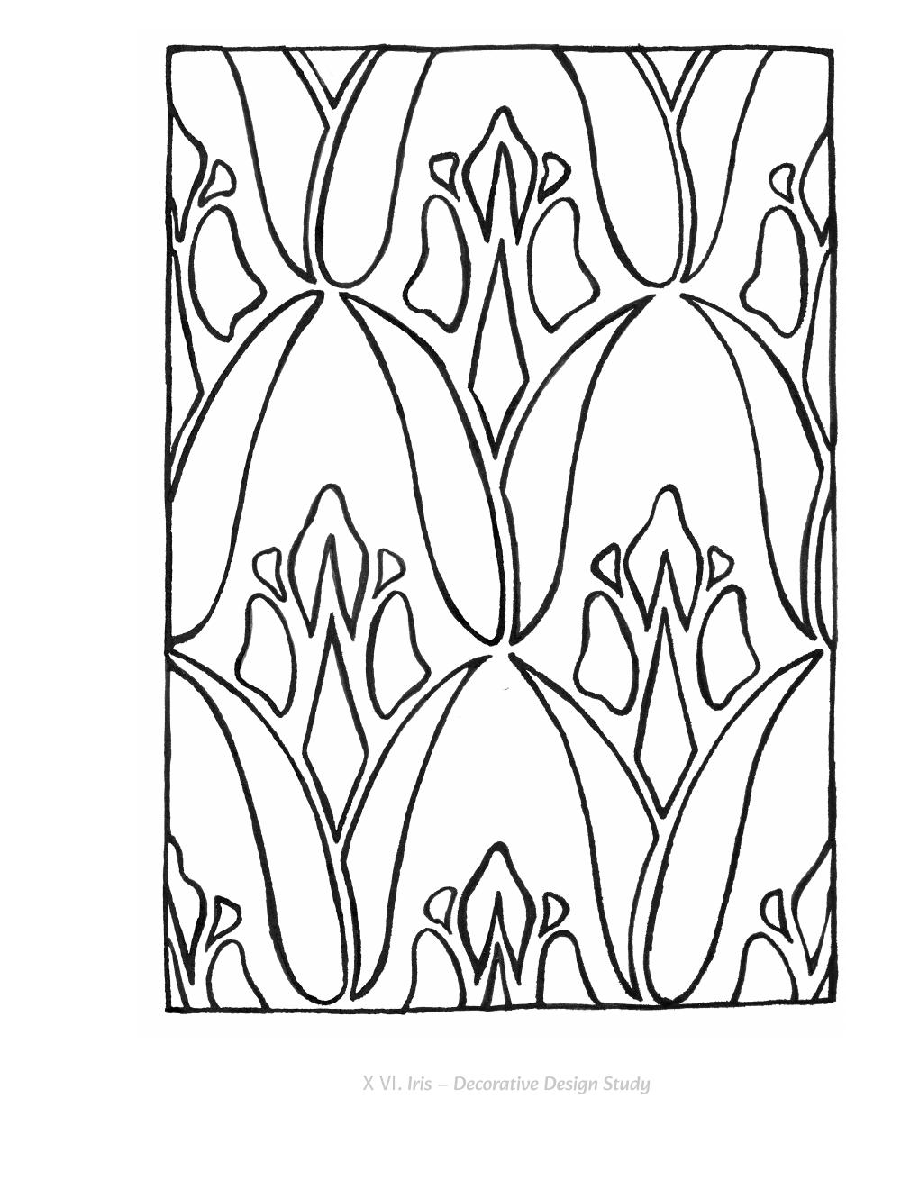 ⅩⅥ. Iris — Decorative Design Study